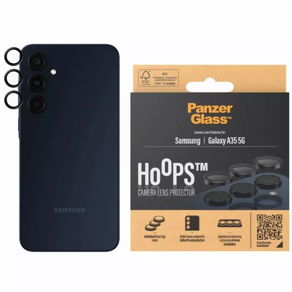 PanzerGlass Protection Caméra Hoops Optic Rings Samsung Galaxy A35 - Black