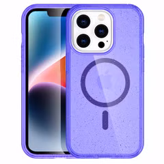 imoshion Coque Pailletée avec MagSafe Apple iPhone 13 Pro - Paillettes Violet