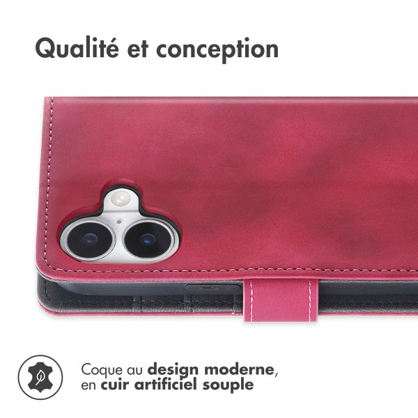 imoshion Etui de télephone portefeuille avec cordon Apple iPhone 17 - Rouge
