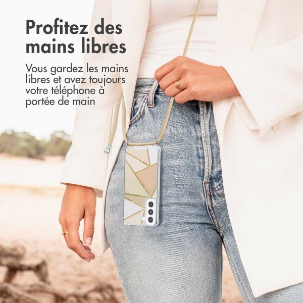 imoshion Coque Design avec cordon Samsung Galaxy S21 FE - Beige Graphic