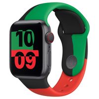 Apple Sport Band Apple Watch Series 1 á 9 / SE (38/40/41 mm) | Series 10 (42 mm) - Taille S/M - Black Unity