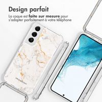 imoshion Coque Design avec cordon Samsung Galaxy S22 - White Marble