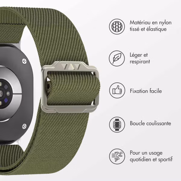 imoshion Bracelet en nylon élastique Samsung Galaxy Watch 8 (Classic) - 40 / 44 / 46mm - Vert