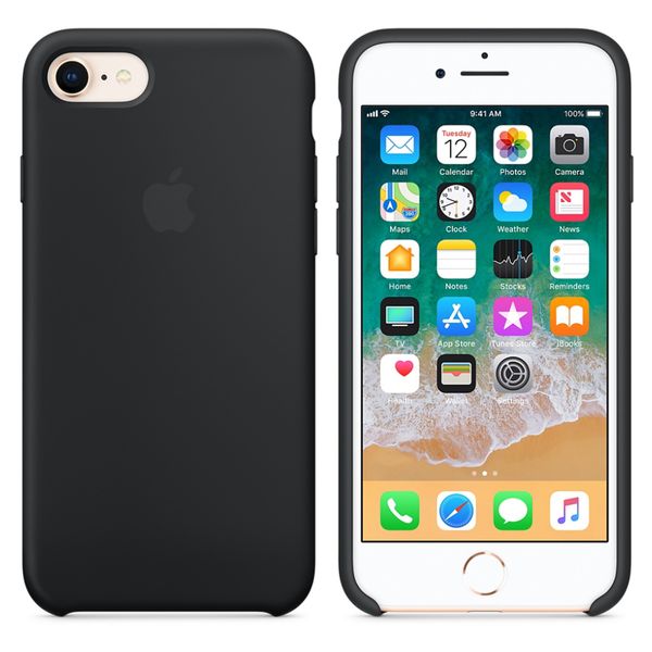 Apple Coque en silicone Apple iPhone SE (2022 / 2020) / 8 / 7 - Noir