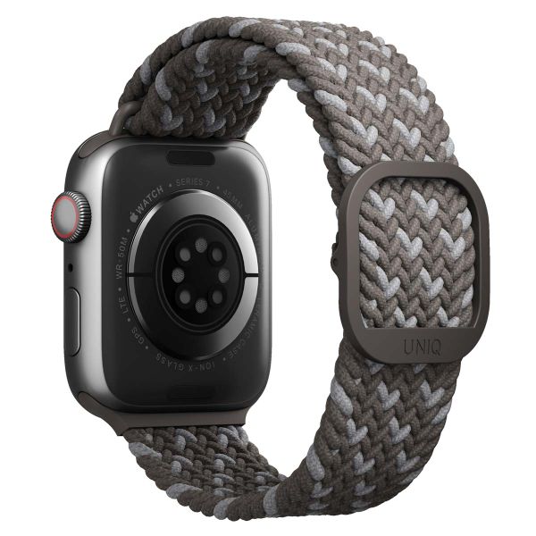 Uniq Bracelet tressé Aspen Designer Edition Apple Watch Series 1 á 10 / SE / Ultra (2) (44/45/46/49 mm) - Gris Galet