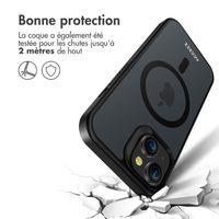 Accezz Coque Givrée Robuste avec MagSafe iPhone 15 - Noir