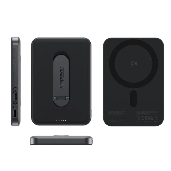 Empower by PanzerGlass Powerbank Empower Bank 5 000 mAh - MagSafe et Qi2 - Noir