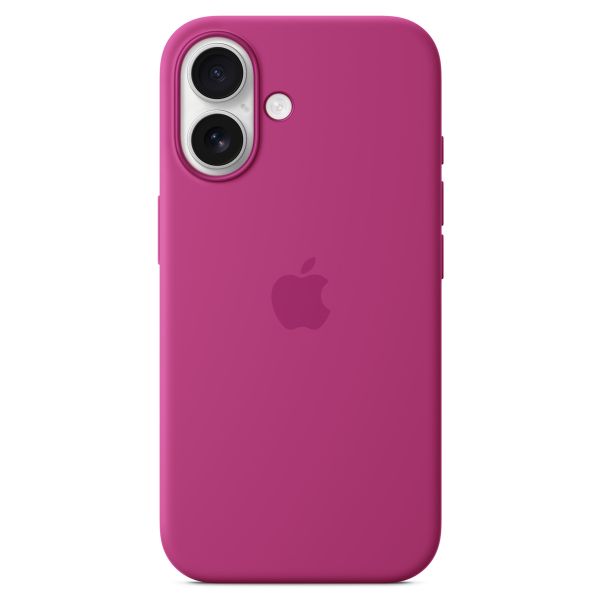 Apple Coque en silicone MagSafe Apple iPhone 16 - Fuchsia