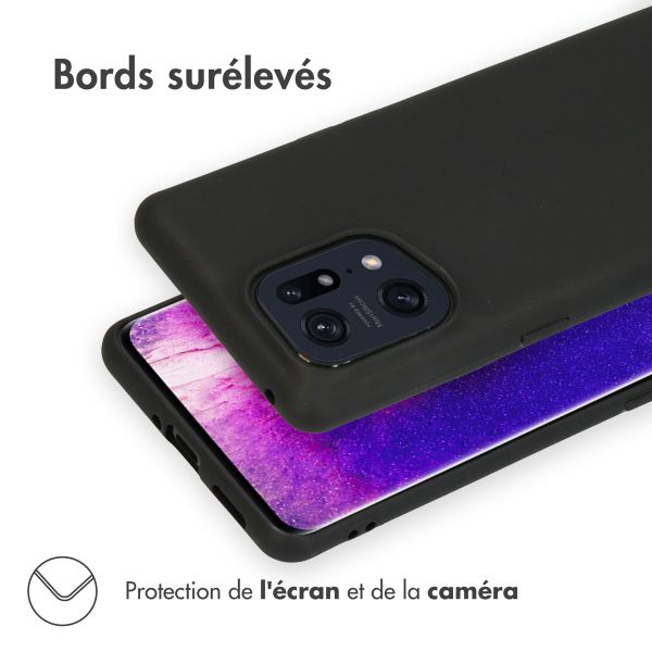 imoshion Coque Couleur Oppo Find X5 5G - Noir