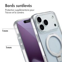 Accezz Coque Ring Stand avec MagSafe Apple iPhone 17 Pro Max - Transparent
