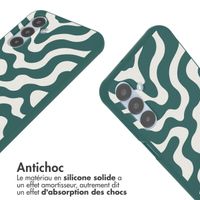 imoshion Coque design en silicone avec cordon Samsung Galaxy A25 (5G) - Petrol Green Groovy