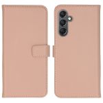 Selencia Étui de téléphone portefeuille en cuir véritable Samsung Galaxy A25 (5G) - Dusty Pink