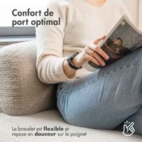 imoshion Bracelet pliant Milanese Xiaomi Mi Band 7 - Noir