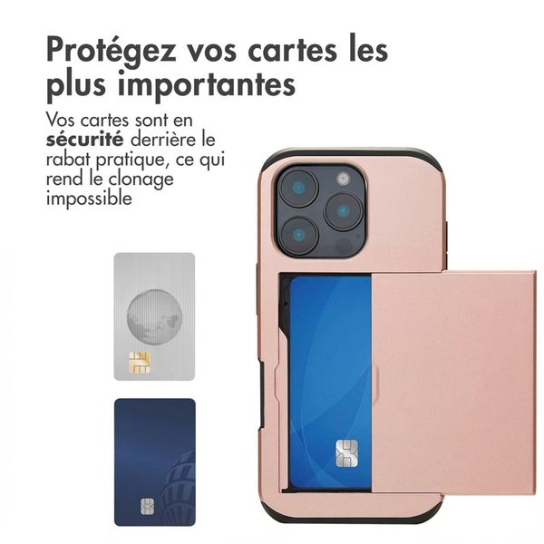 imoshion Coque arrière avec porte-cartes Apple iPhone 16 Pro - Rose Doré