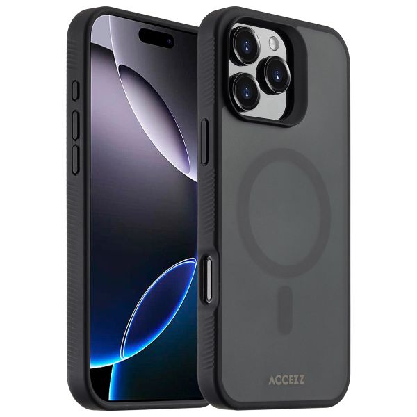 Accezz Coque Givrée Robuste avec MagSafe iPhone 16 Pro Max - Noir