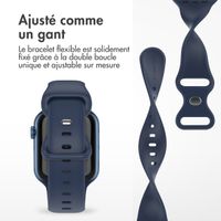 imoshion Bracelet en silicone⁺ Apple Watch Series 1 t/m 9 / SE (38/40/41 mm) | Series 10 / 11 (42 mm) - Taille S/M - Midnight