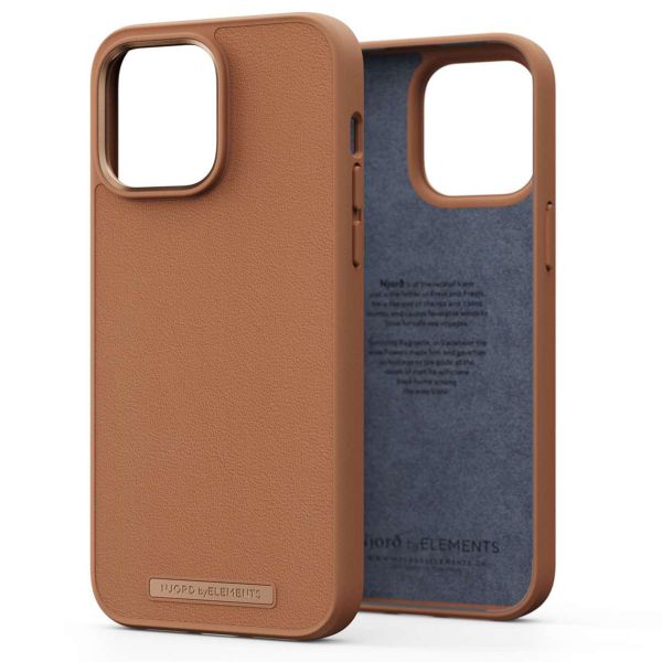 Njorð Collections Coque en cuir véritable iPhone 14 Pro Max - Cognac