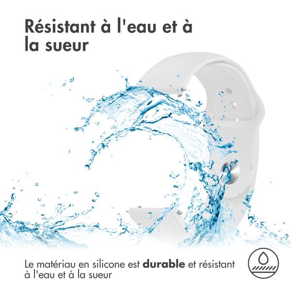 imoshion Bracelet sport en silicone  - Connexion universelle 18 mm - Blanc