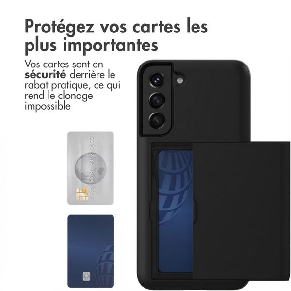 imoshion Coque arrière avec porte-cartes Samsung Galaxy S22 - Noir