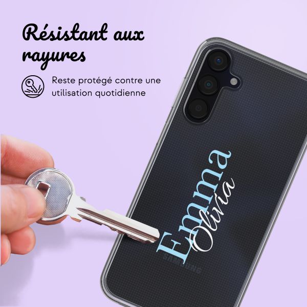 Coque personnalisée avec un nom Samsung Galaxy A15 - Transparent