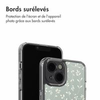 imoshion Coque Design Apple iPhone 14 - Smoke Green Flowers