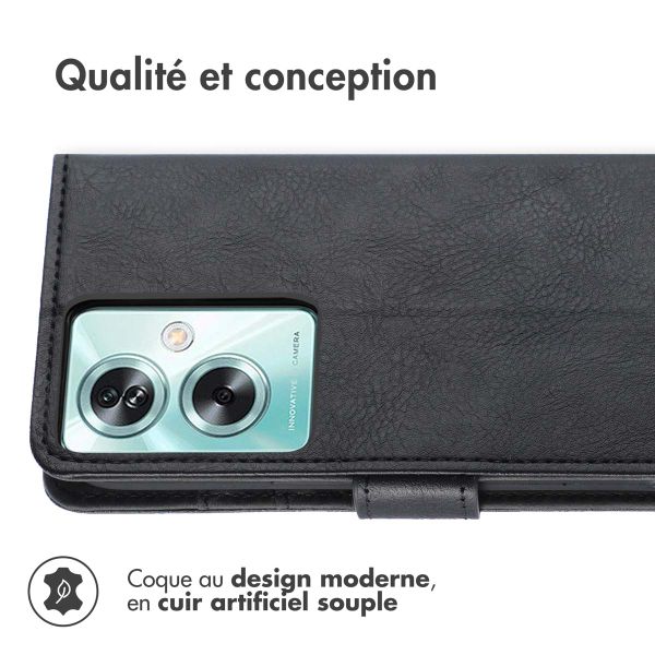 imoshion Étui de téléphone portefeuille Luxe pour Oppo A79 - Noir