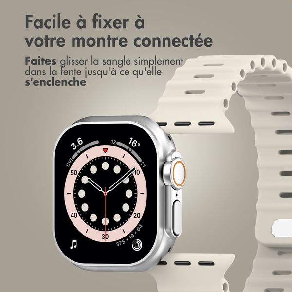 Accezz Bracelet Ocean Apple Watch Series 1 - 9 / SE (38/40/41 mm) | Series 10 / 11 (42 mm) - Lumière stellaire