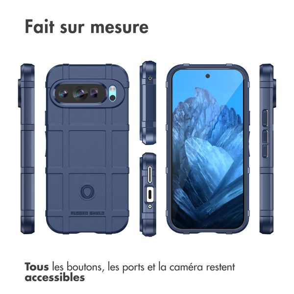 imoshion Coque Rugged Shield Google Pixel 9 / 9 Pro - Bleu foncé