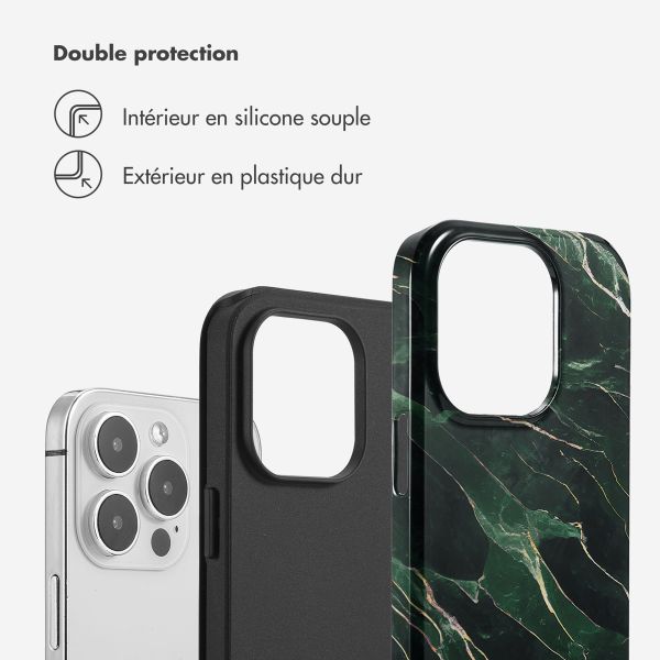 Selencia Coque arrière Vivid Tough iPhone 14 Pro - Chic Marble Quartz