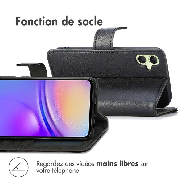 imoshion Étui de téléphone portefeuille Luxe Samsung Galaxy A05s - Noir