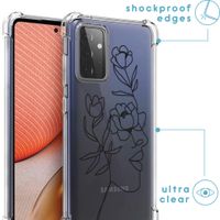 imoshion Coque Design avec cordon Samsung Galaxy A72 - Woman Flower