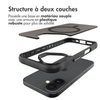 imoshion Rugged Hybrid Carbon Case avec MagSafe Apple iPhone 16 Plus - Noir