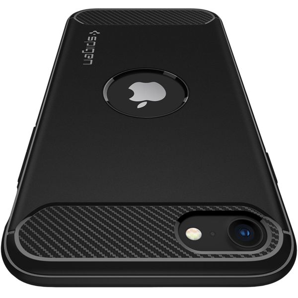 Spigen Coque Rugged Armor Apple iPhone SE (2022 / 2020) - Noir