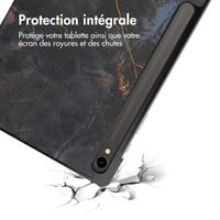 imoshion Coque tablette Design Trifold Samsung Galaxy Tab S9 11.0 pouces - Black Marble