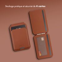 Accezz Portefeuille en cuir avec support - Compatible avec MagSafe et Qi2 - Sienna Brown