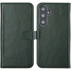 Selencia Étui portefeuille en cuir véritable Samsung Galaxy S24 FE - Vert