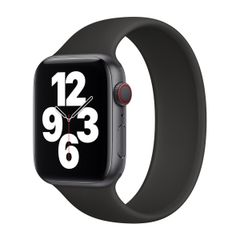 Apple Bracelet Boucle unique en Silicone Apple Watch | 38/40/41/42 mm - Taille 3 - Black
