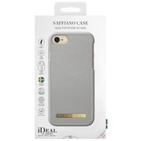 iDeal of Sweden Coque Saffiano iPhone SE (2022 / 2020) / 8 / 7 / 6(s) - Gris clair