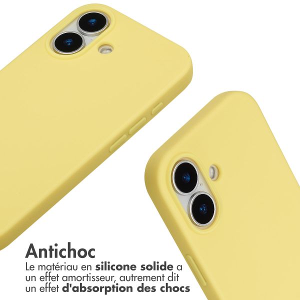 imoshion Coque en silicone avec cordon Apple iPhone 17 - Jaune