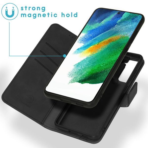 imoshion Etui de télephone luxe 2-en-1 amovible Samsung Galaxy S21 FE - Noir