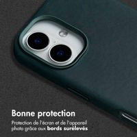 Accezz Coque MagSafe en cuir vintage Apple iPhone 16 - Smokey Green
