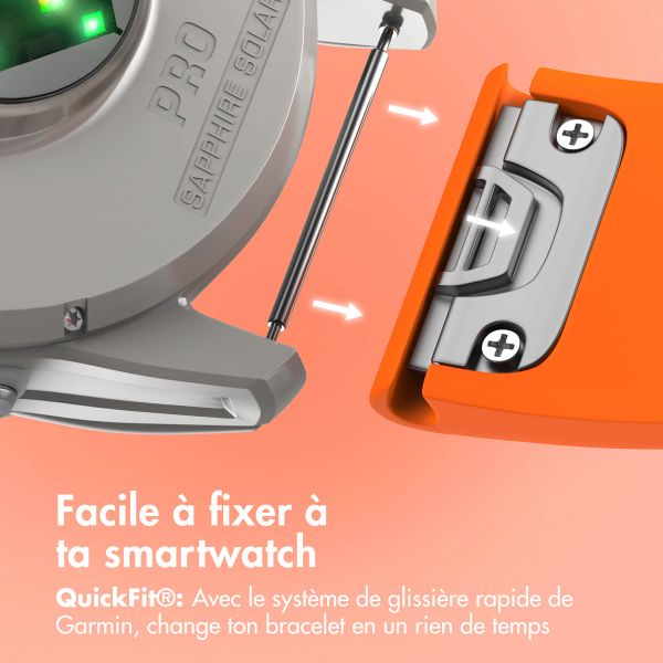 imoshion Bracelet QuickFit® en silicone  - Connexion Garmin 26 mm - Orange