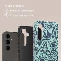 Selencia Coque arrière Vivid Samsung Galaxy S24 FE - Tropical Vibes Light Blue