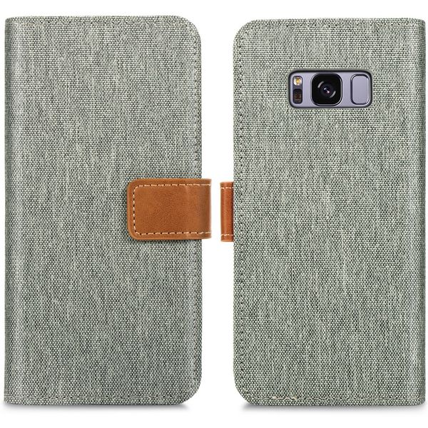 imoshion Étui de téléphone portefeuille Canvas Luxe Galaxy S8 - Gris