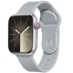 imoshion Bracelet tressé en silicone Apple Watch Series 1 t/m 9 / SE (38/40/41 mm) | Series 10 / 11 (42 mm) - Gris