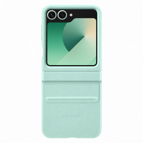 Samsung Original Coque KindSuit en Cuir Végan Samsung Galaxy Z Flip 6 / Flip 7 FE - Mint