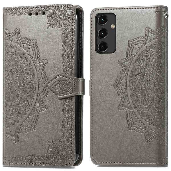 imoshion Etui de téléphone portefeuille Mandala Samsung Galaxy A14 (5G/4G) - Gris