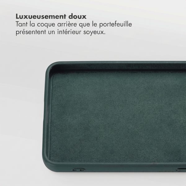 Selencia Étui portefeuille amovible Olyn avec MagSafe Samsung Galaxy S26 Plus - Vert