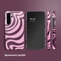 Selencia Coque arrière Vivid Samsung Galaxy S25 Plus - Wavy Swirl Pink Plum