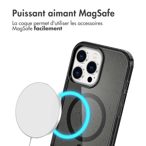 imoshion Coque Pailletée avec MagSafe Apple iPhone 16 Pro Max - Glitter Noir